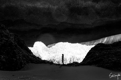 "Genesis" surreal picture - Iceland - black beach - waves