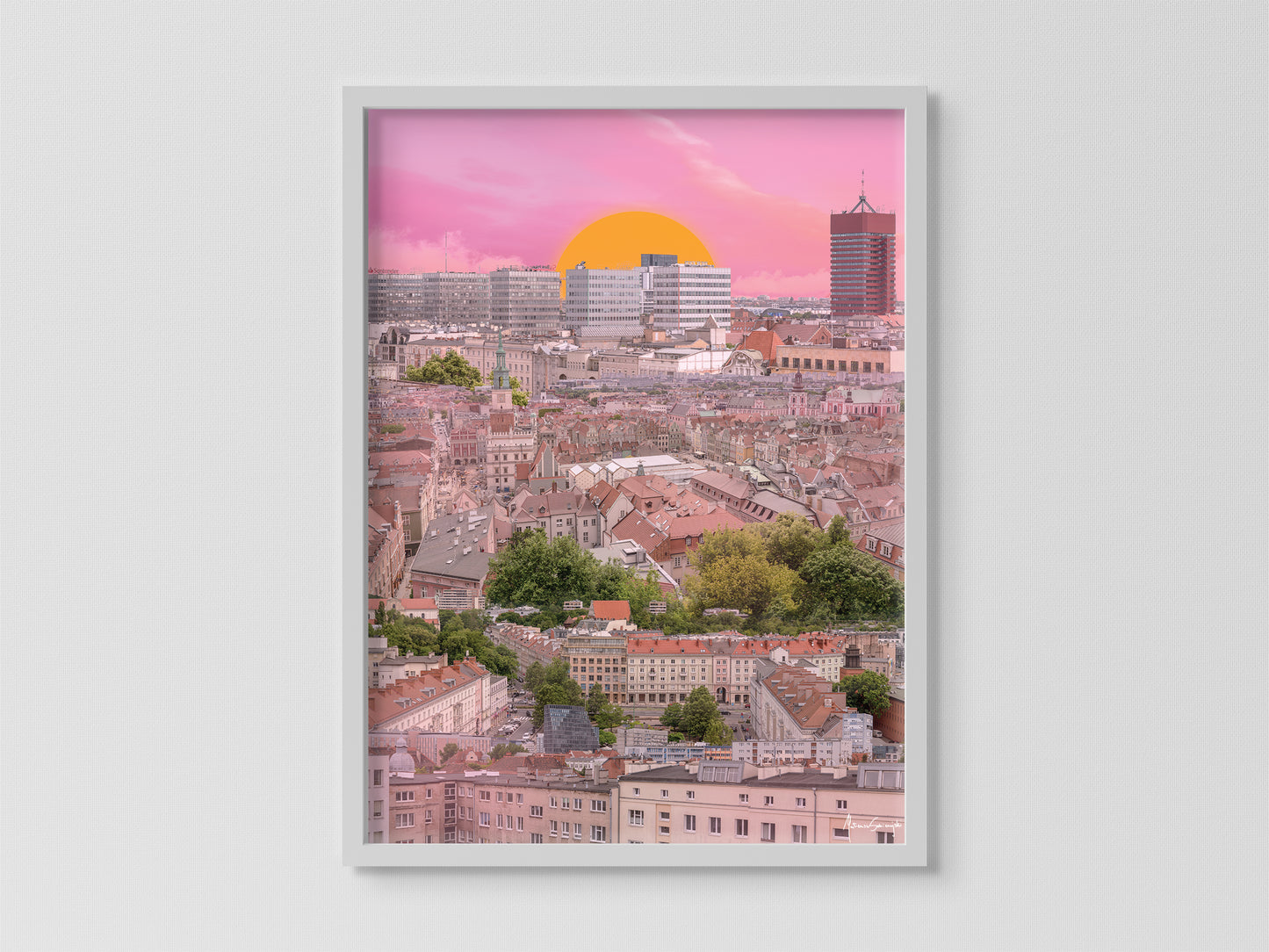 "Pastel collage of Poznań"
